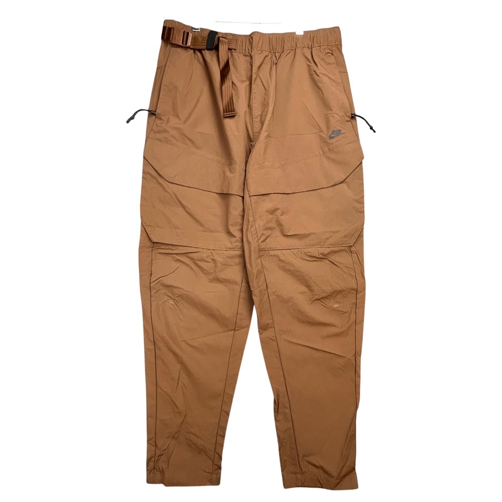 Nike Tech Pack Woven Utility Cargo Pants Men M Cacao Brown Magnetic Belt Hiking